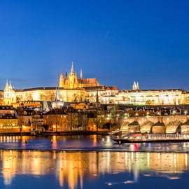 Praga: 50-minutowy wieczorny rejs widokowy