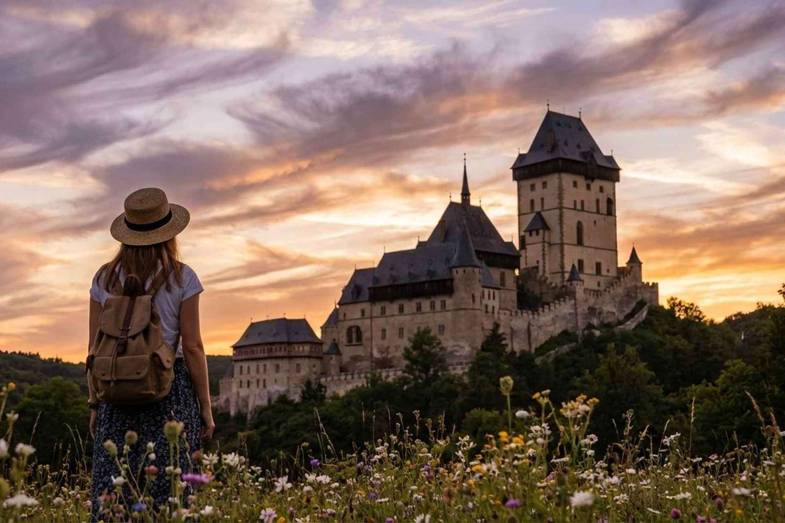 Praga: Tour All-Inclusive del Castello di Karlstejn e delle Grotte
